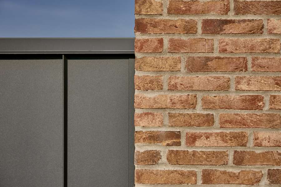 Steel profiles on terraced houses, Sofiendal Enge, Poul Anker Bechs Vej 232, 9200 Aalborg SV, Denmark